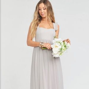 Show Me Your Mumu June Maxi Dress - Dove Grey Chiffron